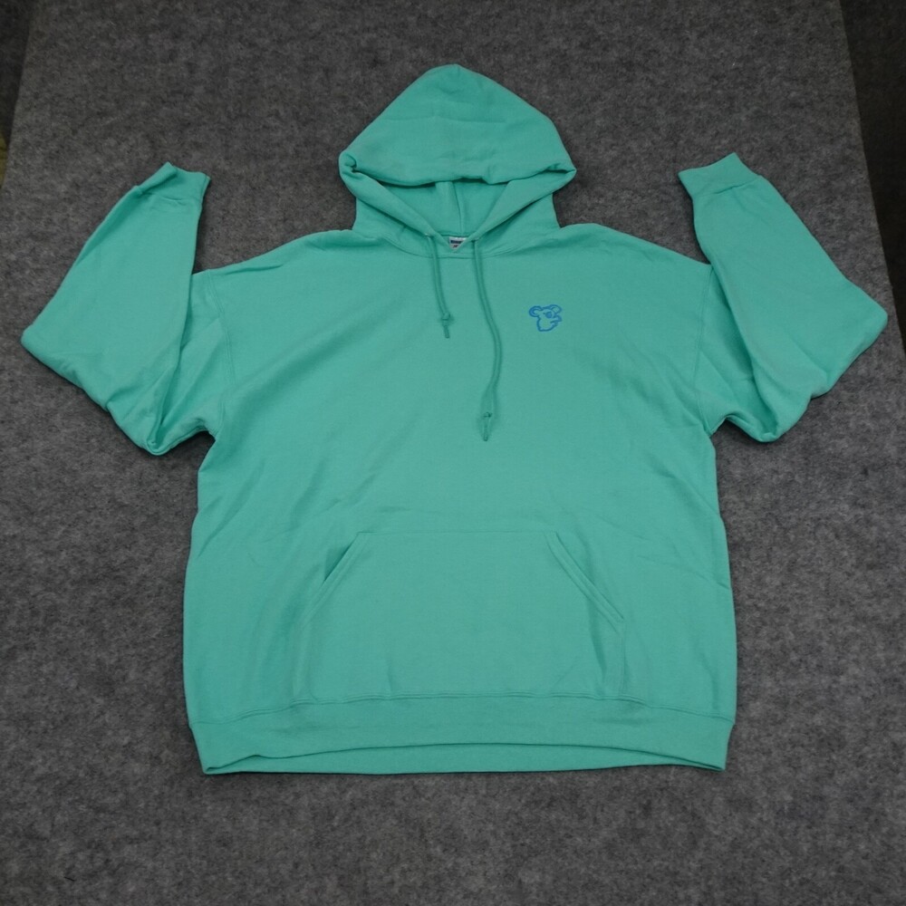Jerzees Sweatshirt Womens XL Hoodie Koexist Koala Aqua Green Blue Coexist